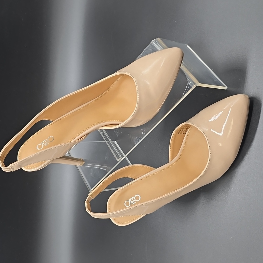 CATO | Women's | Slingback Pumps |Nude Patents | Pointed Toe | Size 10M